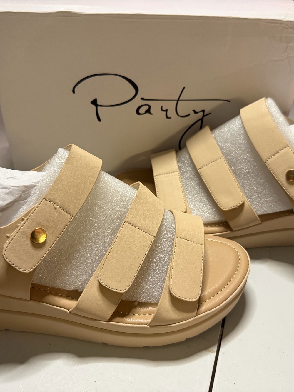 Beige Strappy Sandals